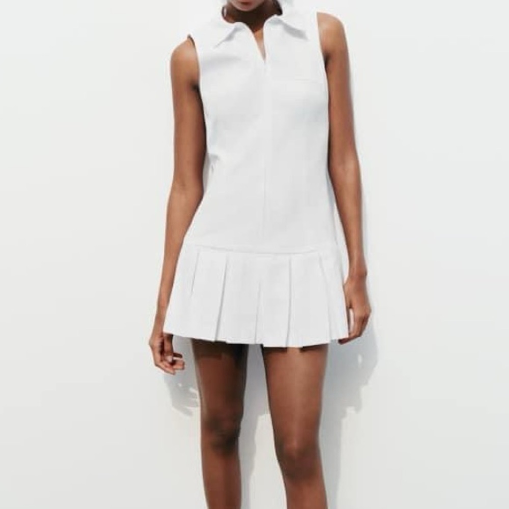 Zara white tennis vibes skort dress